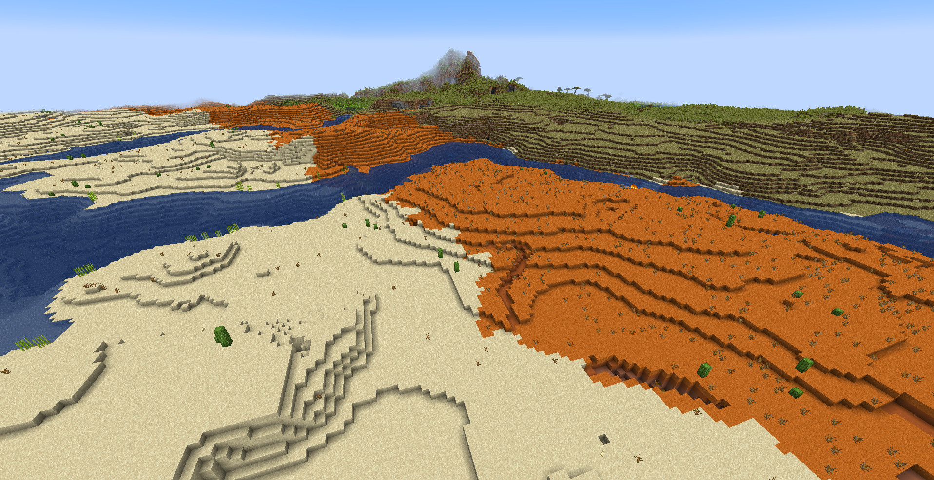 transitions between different dry biomes