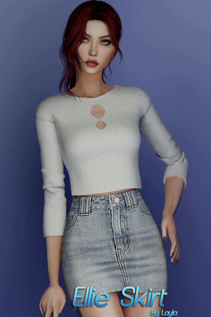 Denim skirt 2024 sims 4 cc