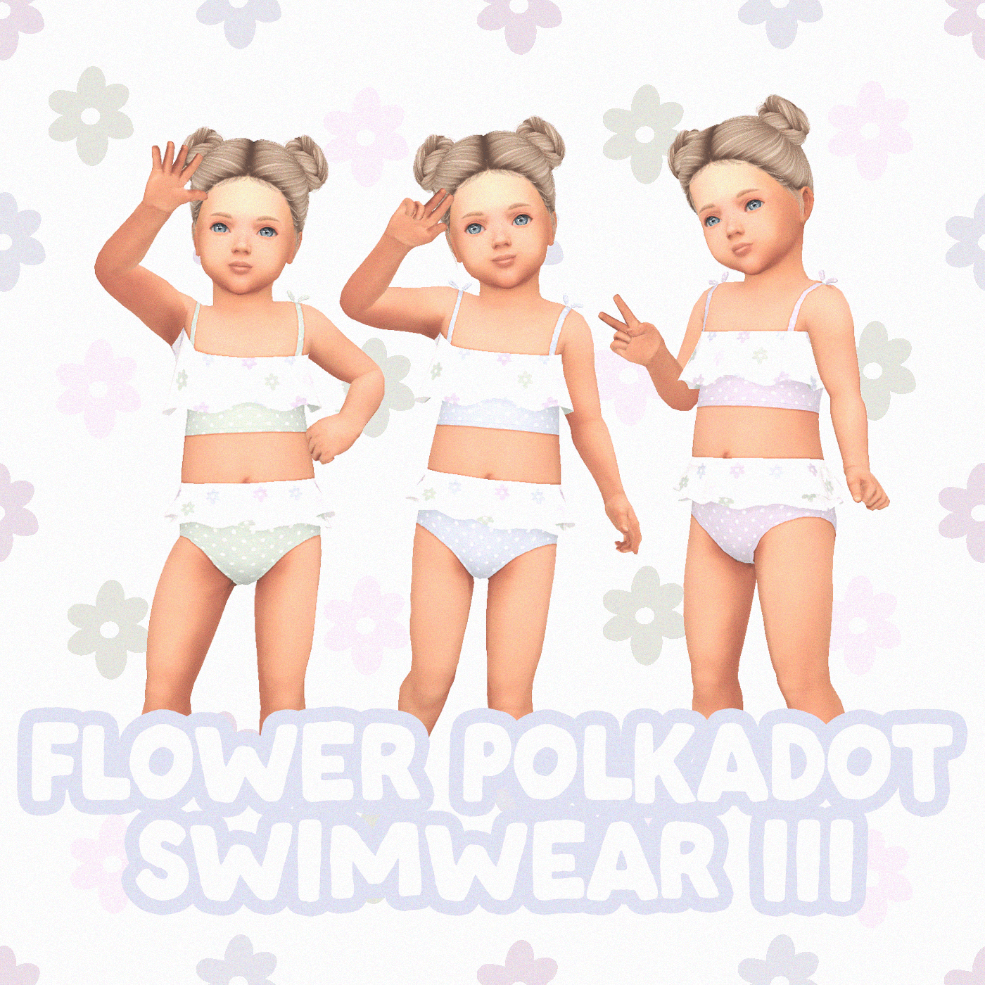 Flower polkadot swimwear III
