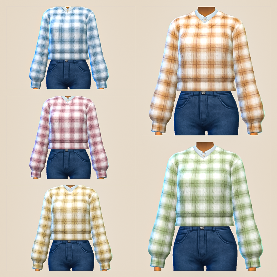 Female Patterned Cool Sweater - Screenshots - The Sims 4 Create a Sim ...