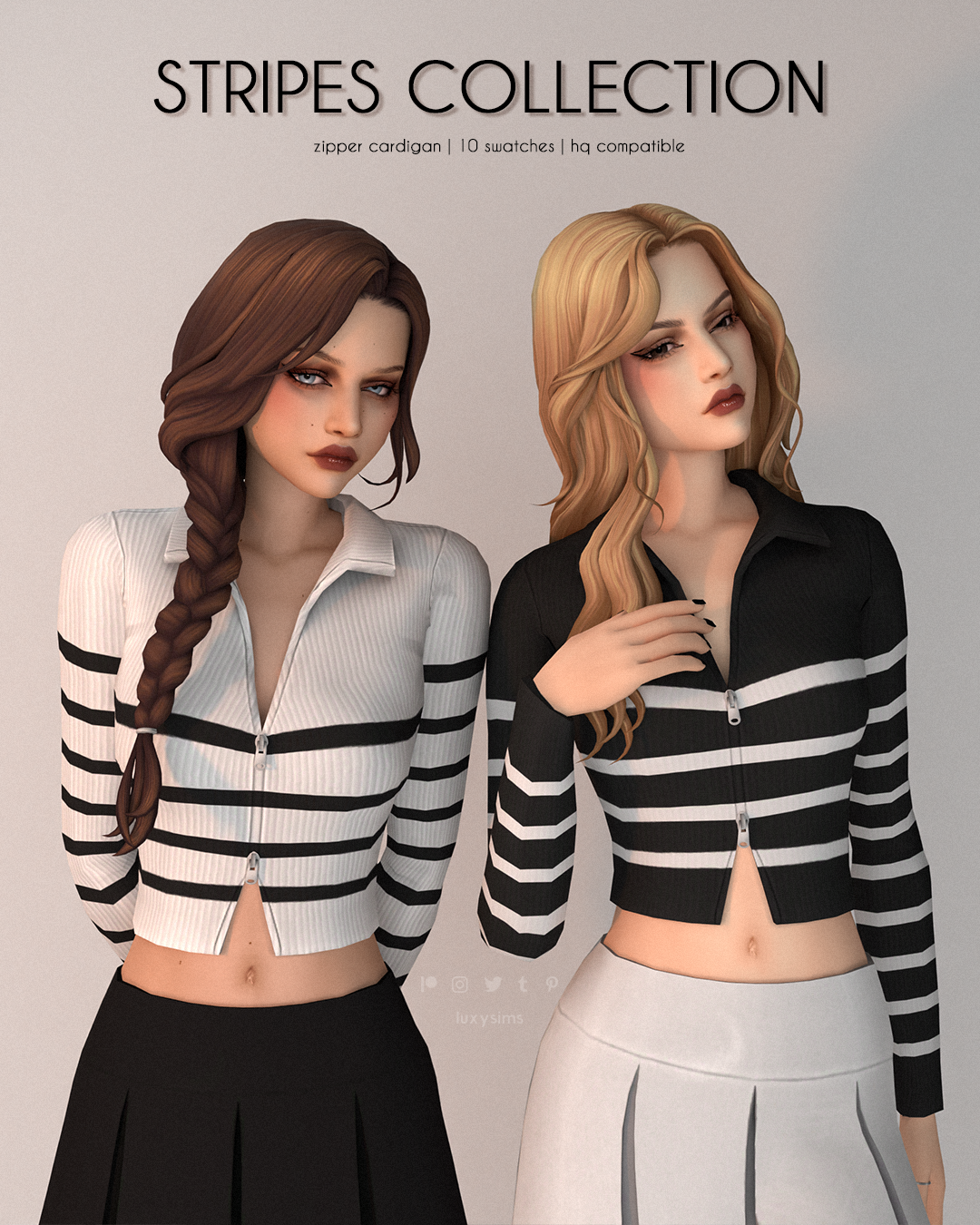 Luxy_StripesCollection_ZipperCardigan