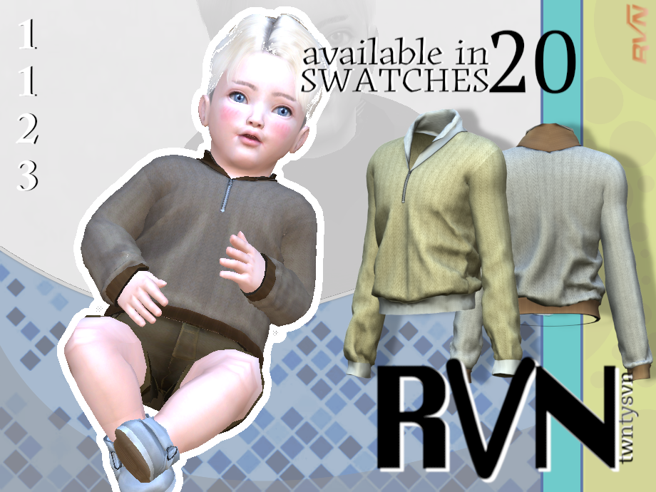 Download Infants Classic Fit Collared Semi Zip Jacket - The Sims 4 Mods ...