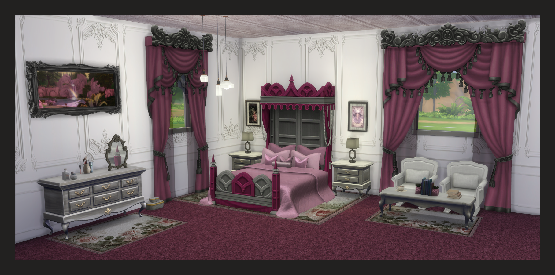 Royal Valance and Drapery Set Recolours Get Famous Screenshots