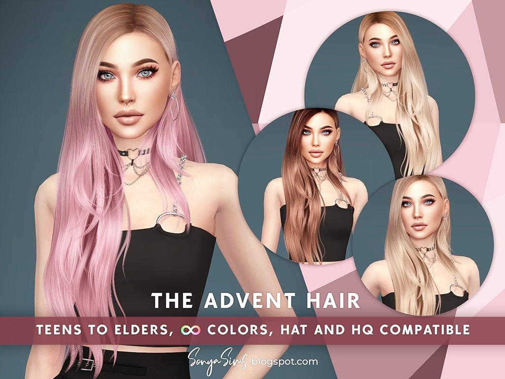 Download SONYASIMS - THE ADVENT HAIR - The Sims 4 Mods - CurseForge