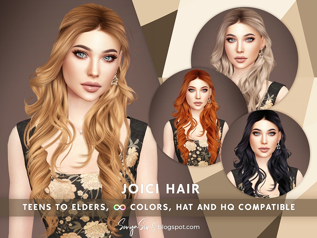 Sonyasims Joici Hair The Sims 4 Create A Sim Curseforge