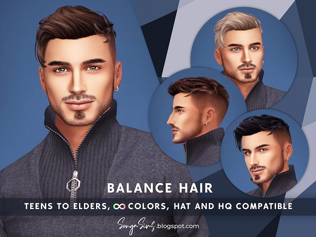 SONYASIMS - BALANCE HAIR - The Sims 4 Create a Sim - CurseForge