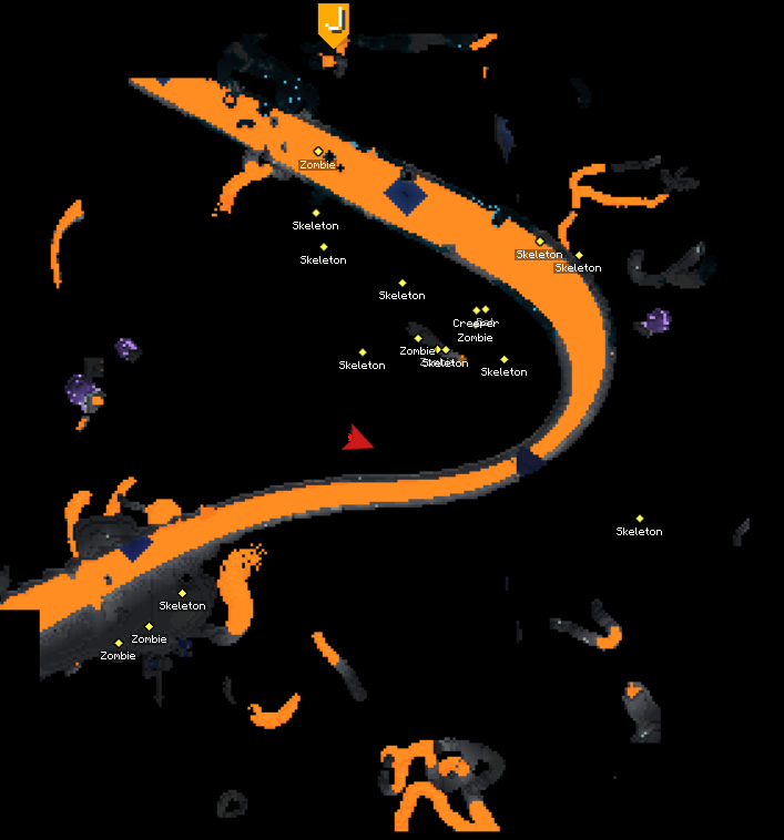Thumbnail Image/screenshot of Xaero's map with Entity Radar
