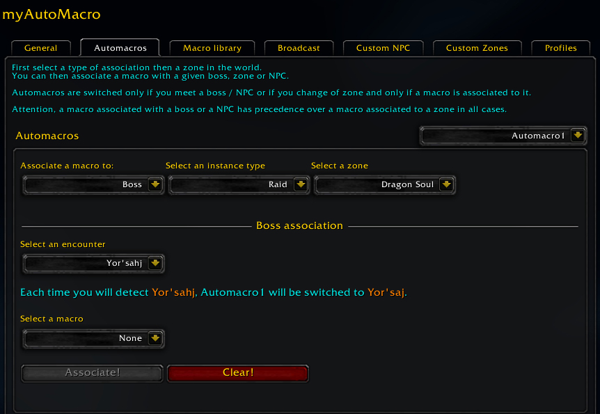 <p>Automacro tab options</p>