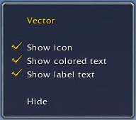 <p>The options available for TitanVector
</p>