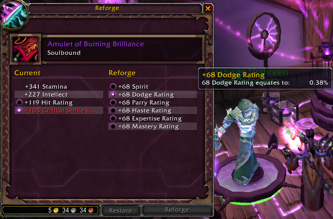 <p>Simple example screenshot of ReforgeStats</p>