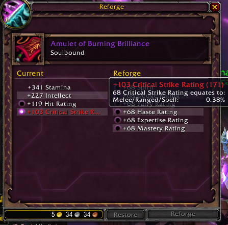<p>Simple example screenshot of ReforgeStats</p>