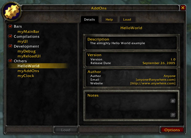 <p>AddOns details</p>