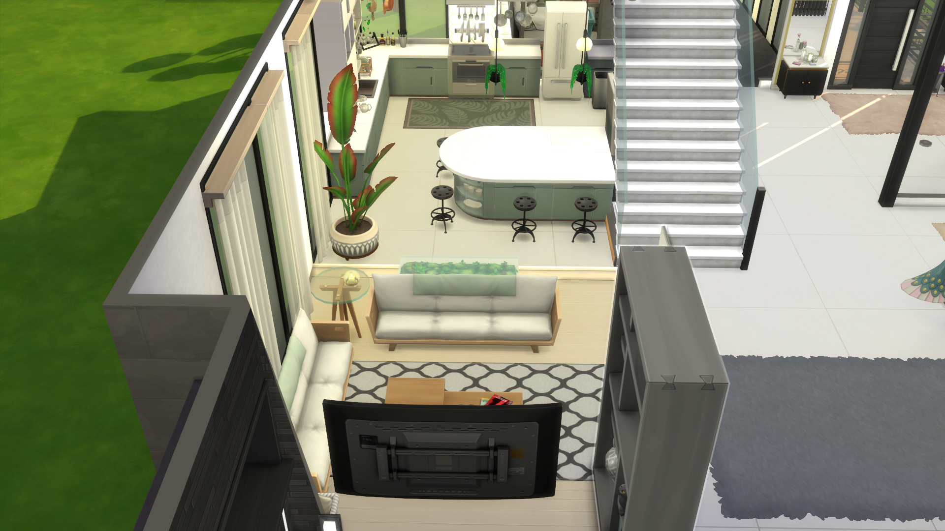 Living Room, Dining Room, and Kitchen