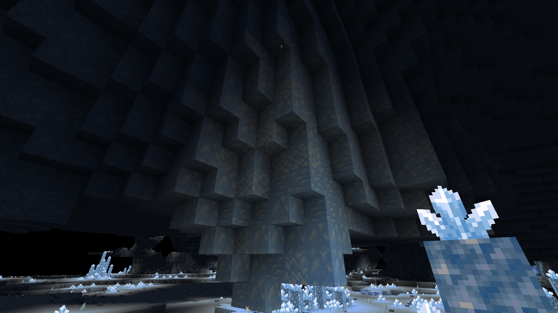 Texture variation of ice on the 6th layer