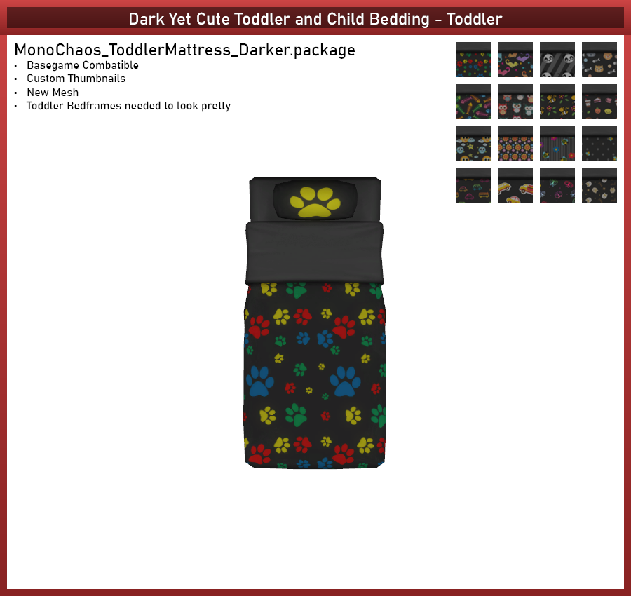 Dark Yet Cute Toddler Mattress