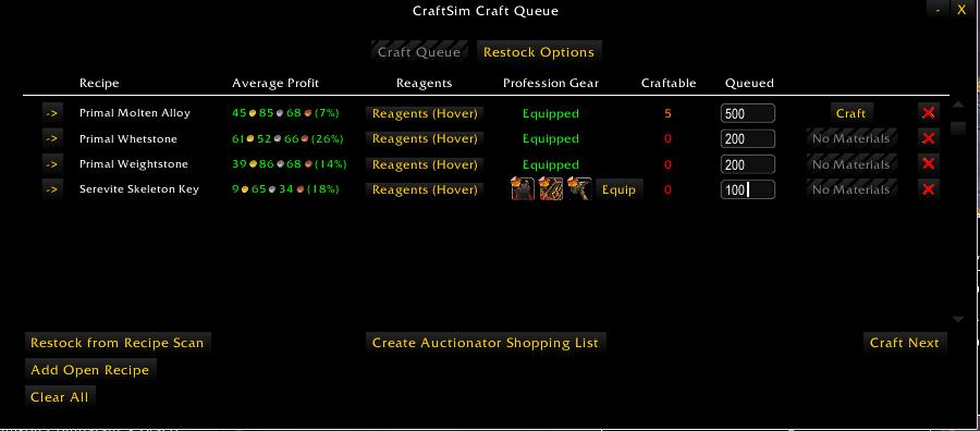 CraftQueue