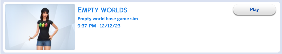 Basegame sim to activate world