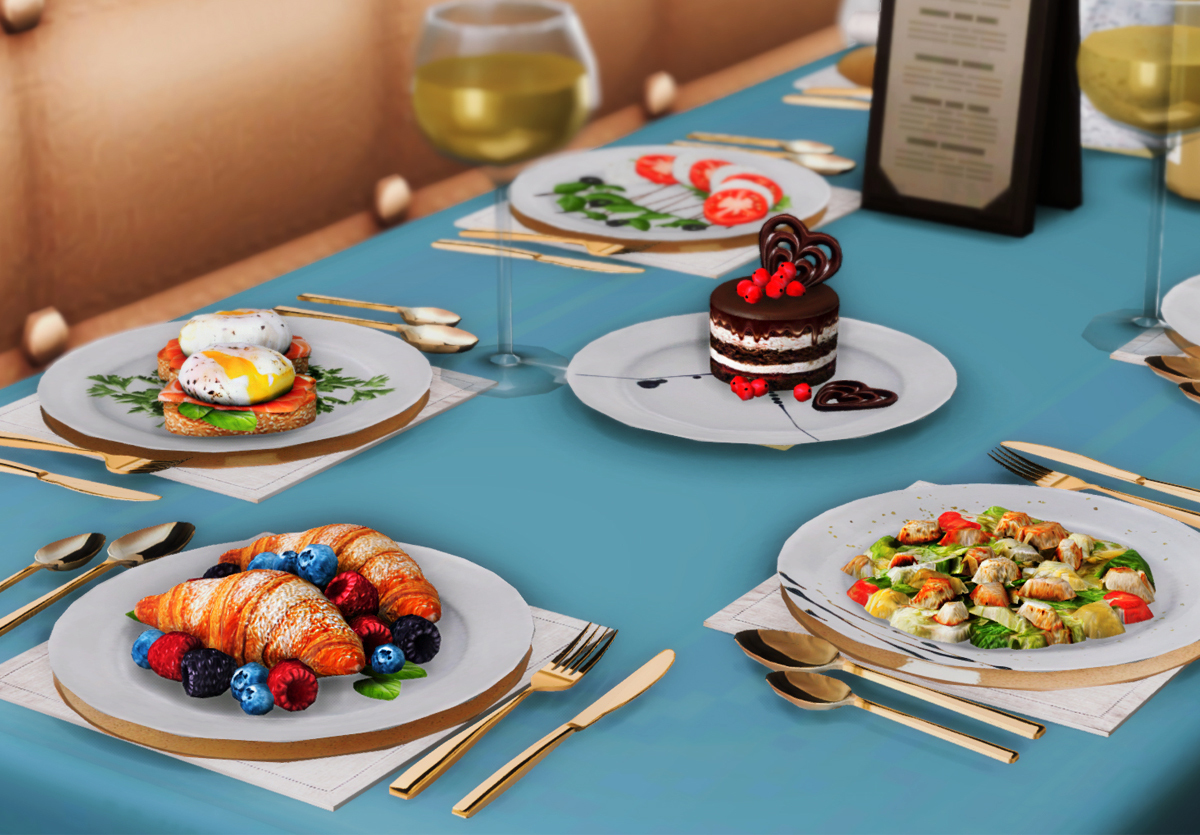 Restaurant dishes - set 2 - The Sims 4 Mods - CurseForge