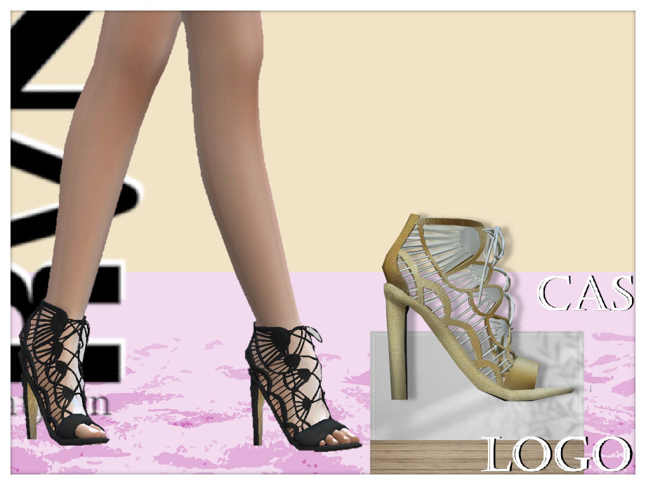 Cut Out Laced Stiletto Heels - The Sims 4 Create a Sim - CurseForge