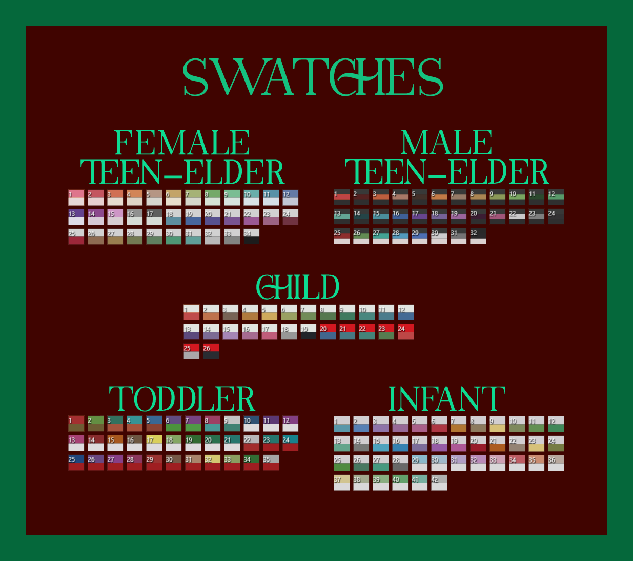 swatches