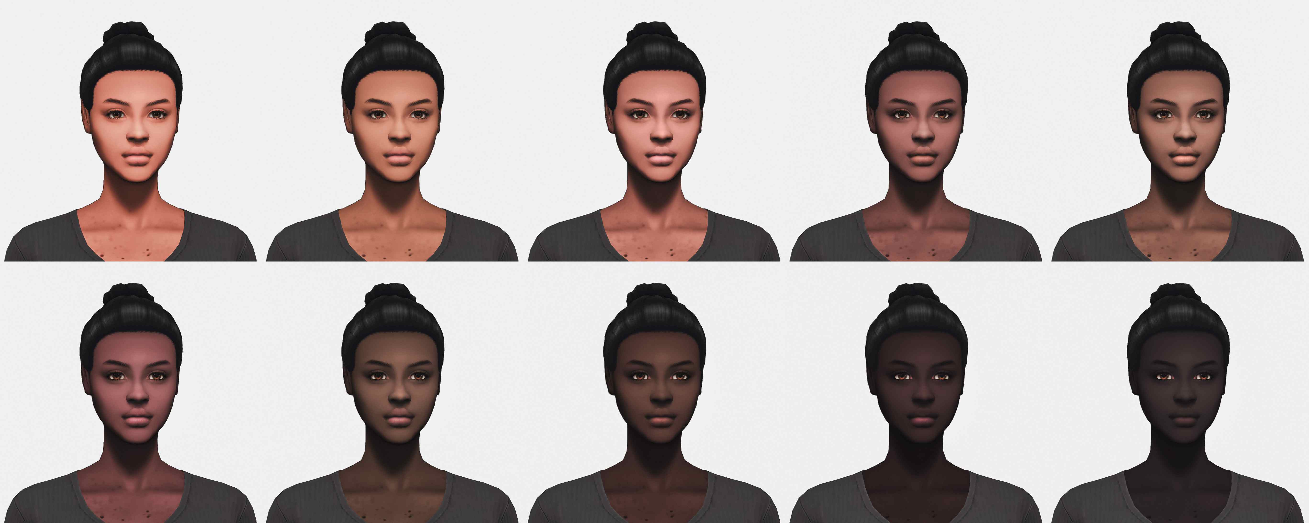 Preview on dark skin tones