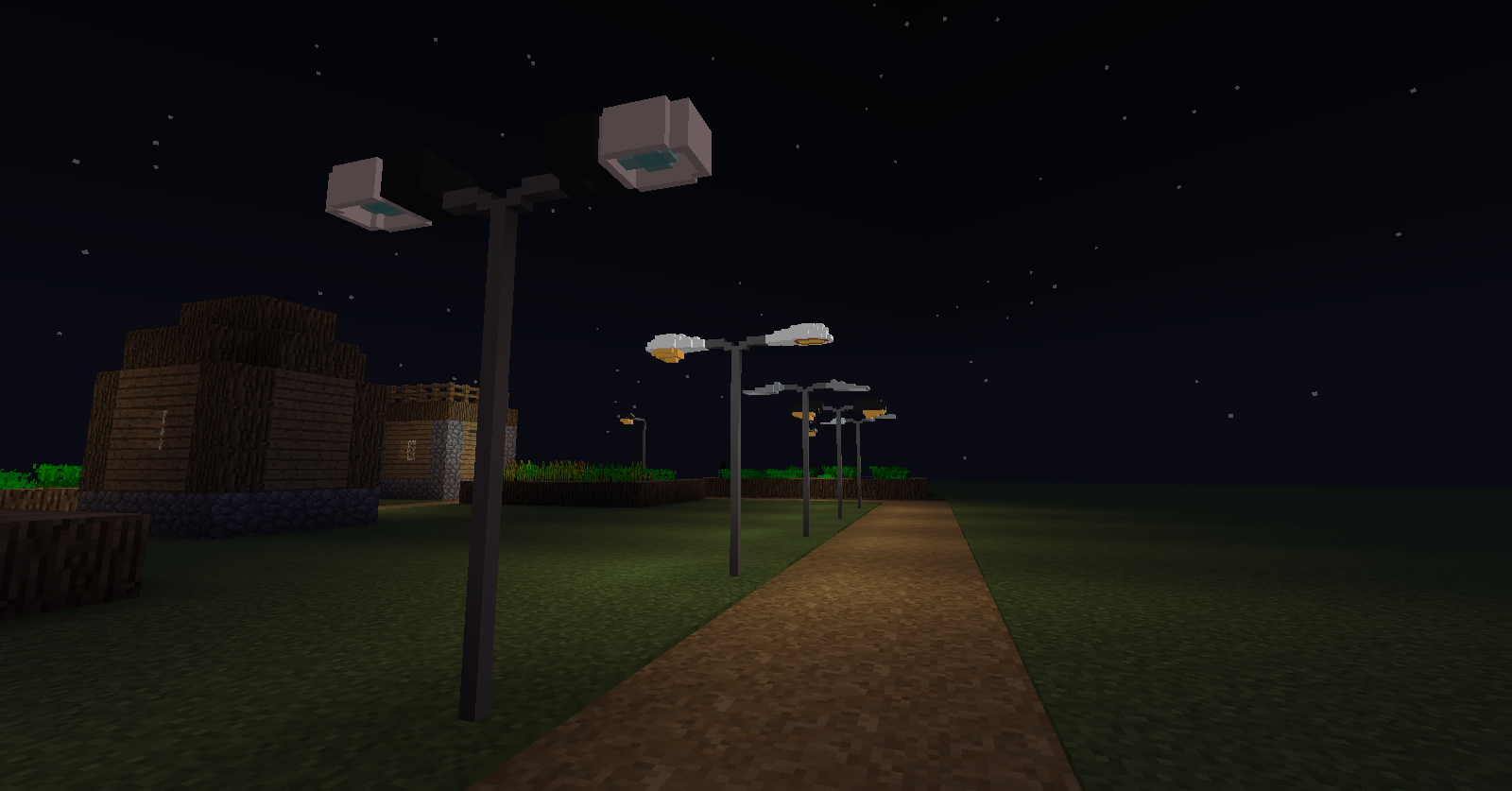 Variety of Street Lights in an experimental village