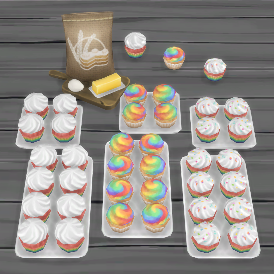 Rainbow Cupcakes Screenshots The Sims 4 Mods Curseforge