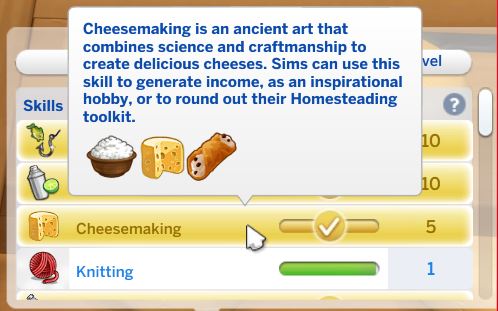 cheesemaking skill info