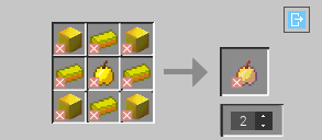Thumbnail a difficult craft but a cheat craft .
2 enchanted golden apple!