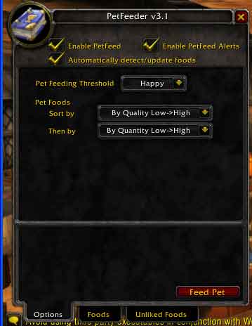 <p>PetFeeder Options</p>
