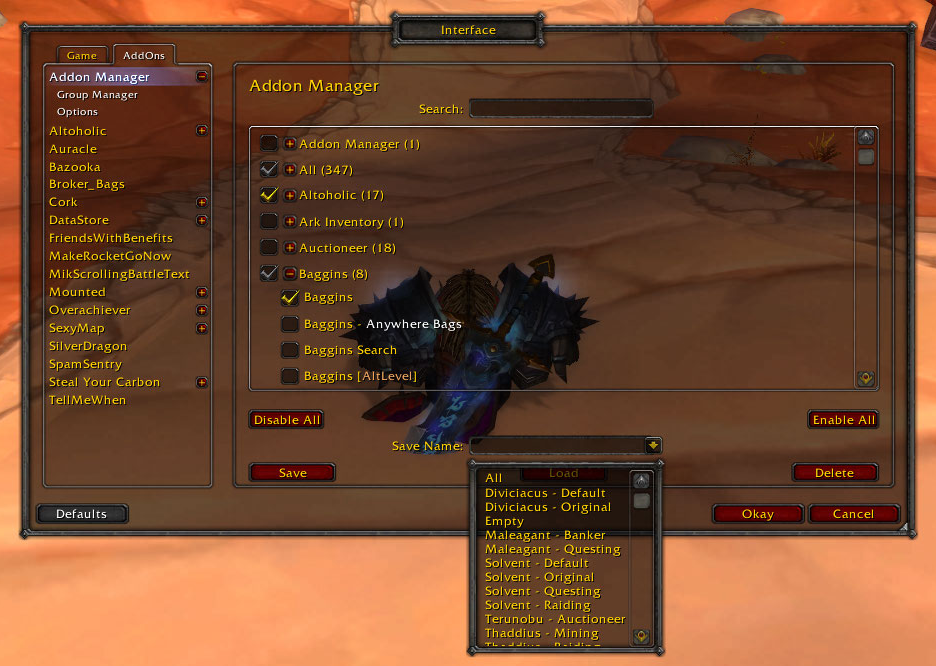 <p>This shows the drop down menu for saves. After selecting a save you need to press the <em>load</em> button to load it.</p>