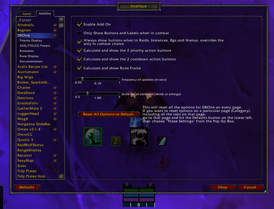 <p>The first page of the configuration screen</p>