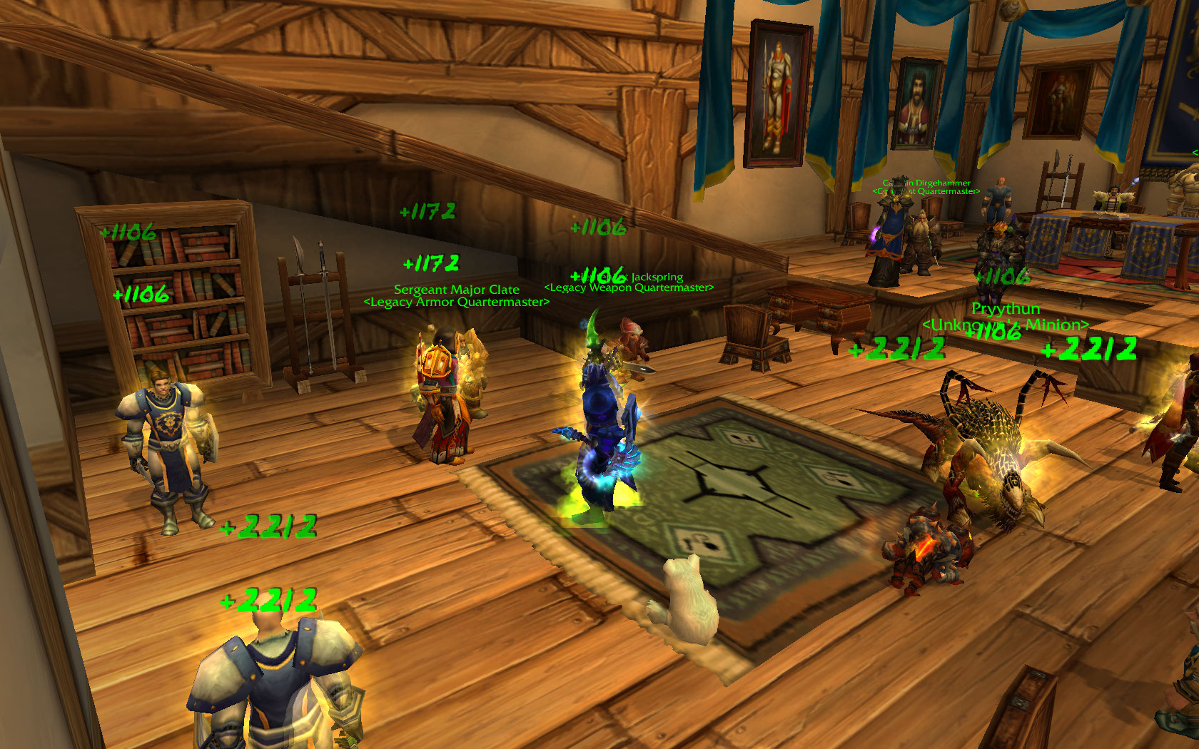 <p>The font during healing (playing as Holy Paladin on this photo)</p>