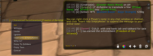 <p>Chat frame</p>