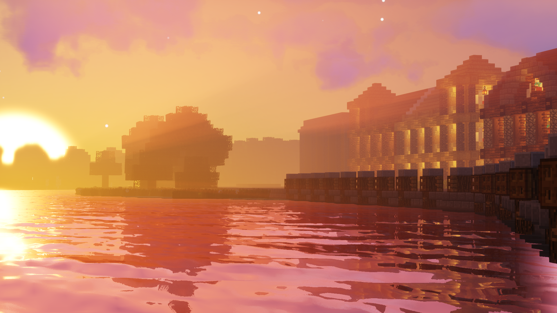 Thumbnail Die Eck erstreckt sich Richtung Westen und dahinter geht die Abendsonne unter.