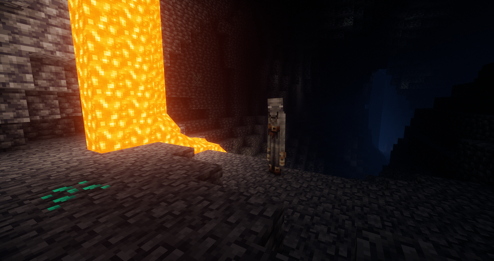 Thumbnail An enderman found only in caves. Unlike it's snowy cousin, they are not friendly in the slightest
