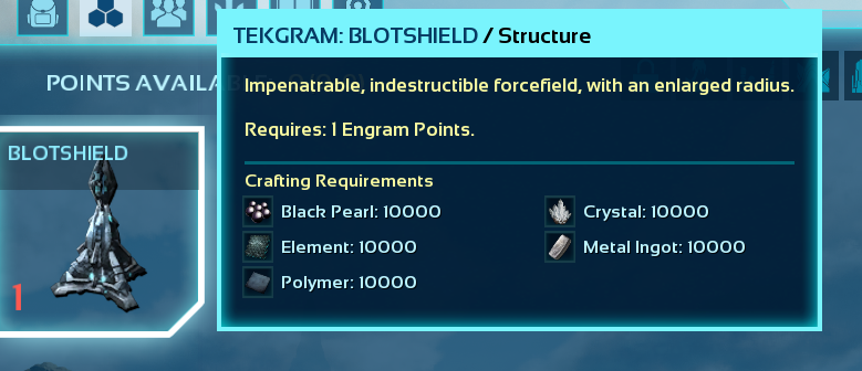 Blot shield Modified Tek Forcefield! (CrossPlay) Screenshots Ark