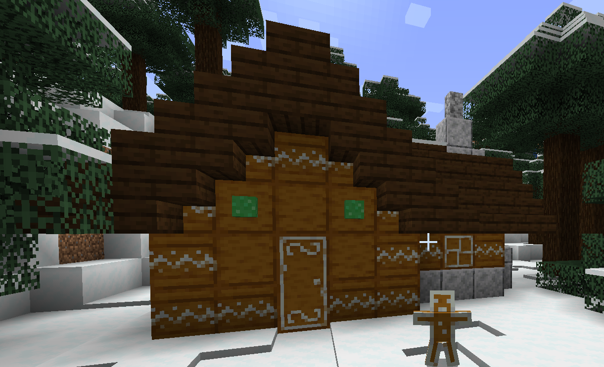 gingerbread house and golem