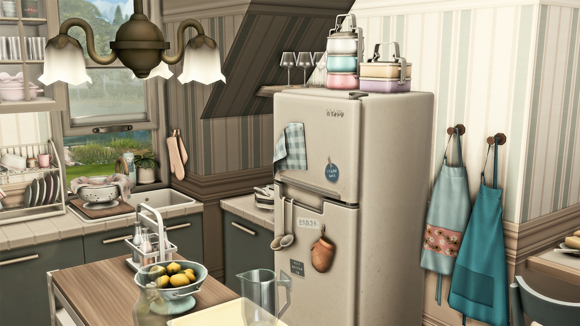 Cluttered retro kitchen