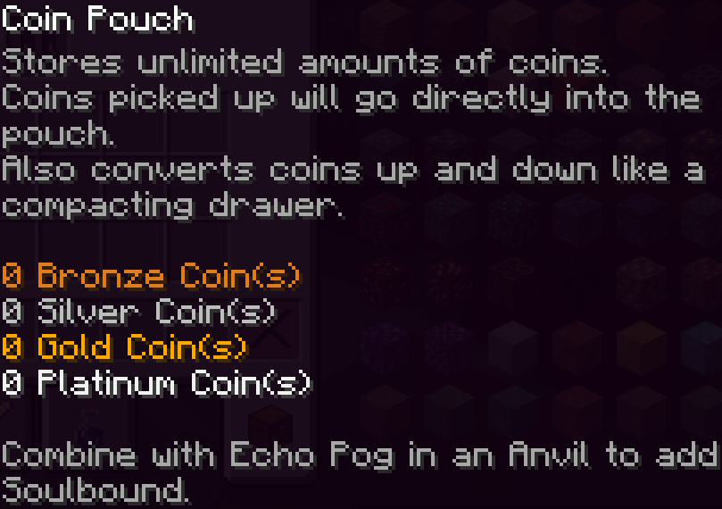 Coin Pouch - Vault Hunters Addon - Gallery - Minecraft Mods - CurseForge