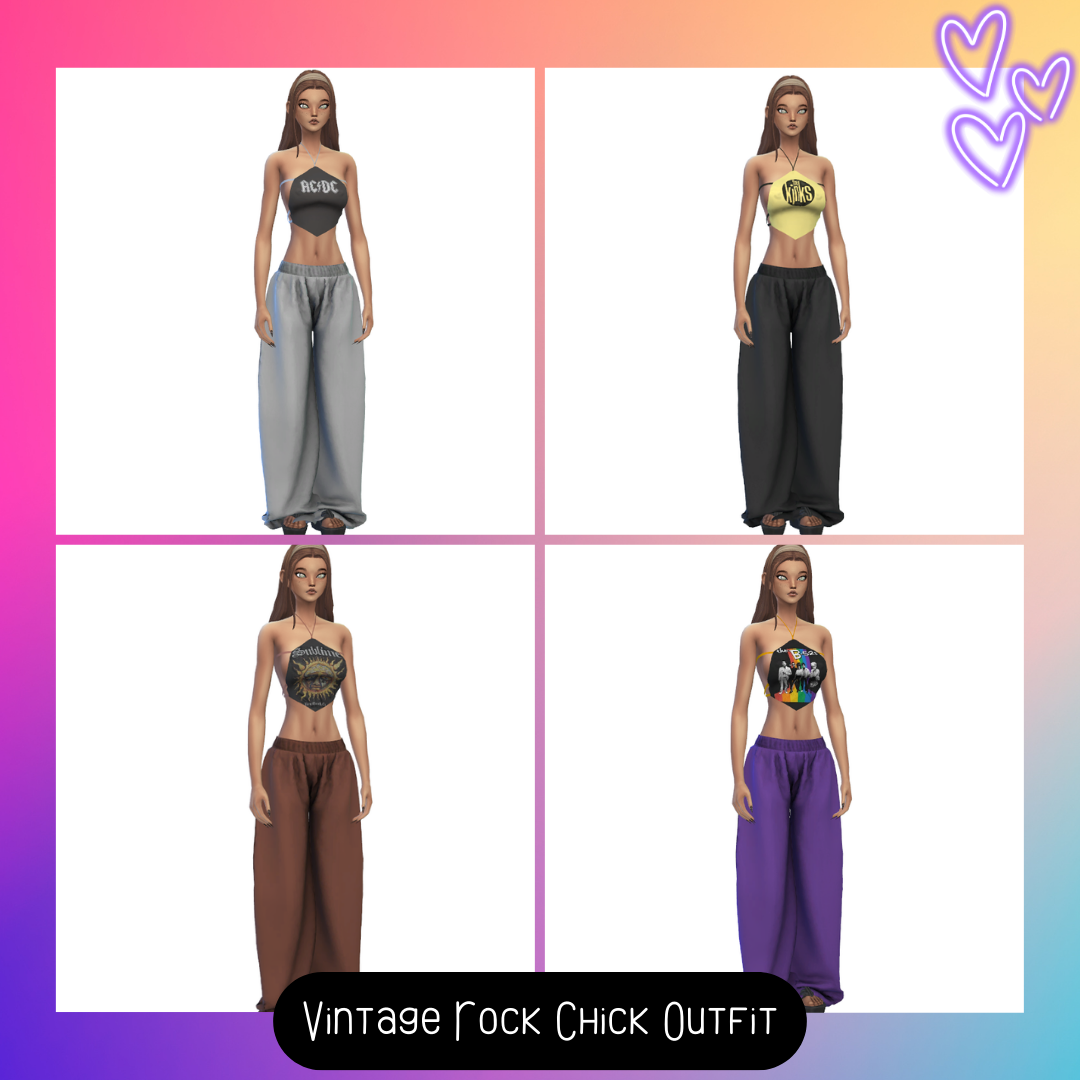 Thumbnail A trendy outfit for your stylish sims. This outfit comes in 30 color swatches!