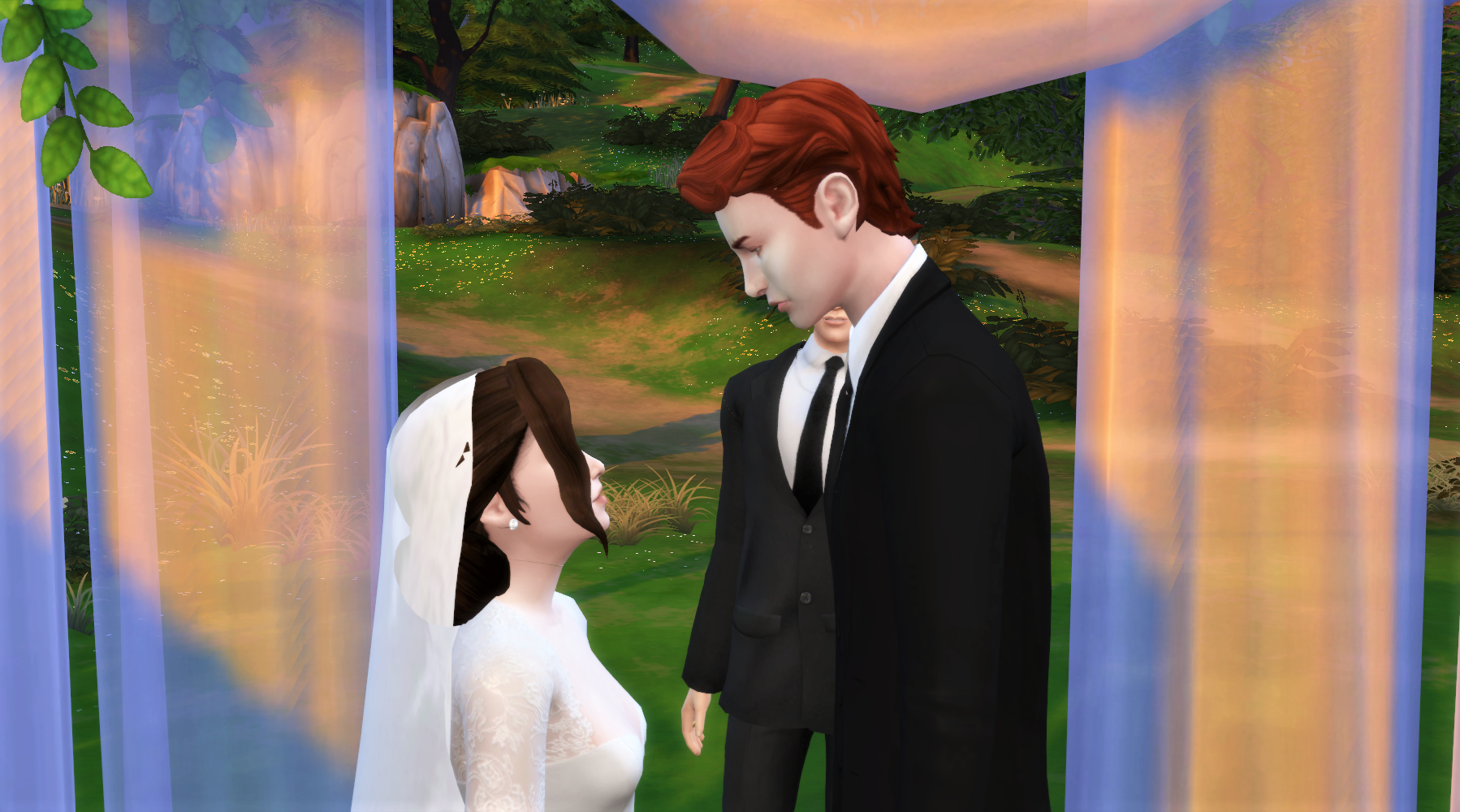 Bella (Human) & Edward at Wedding