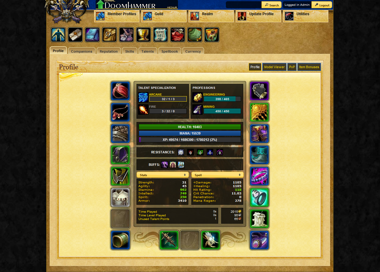 <p>Character View</p>