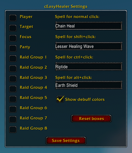 <p>settings</p>