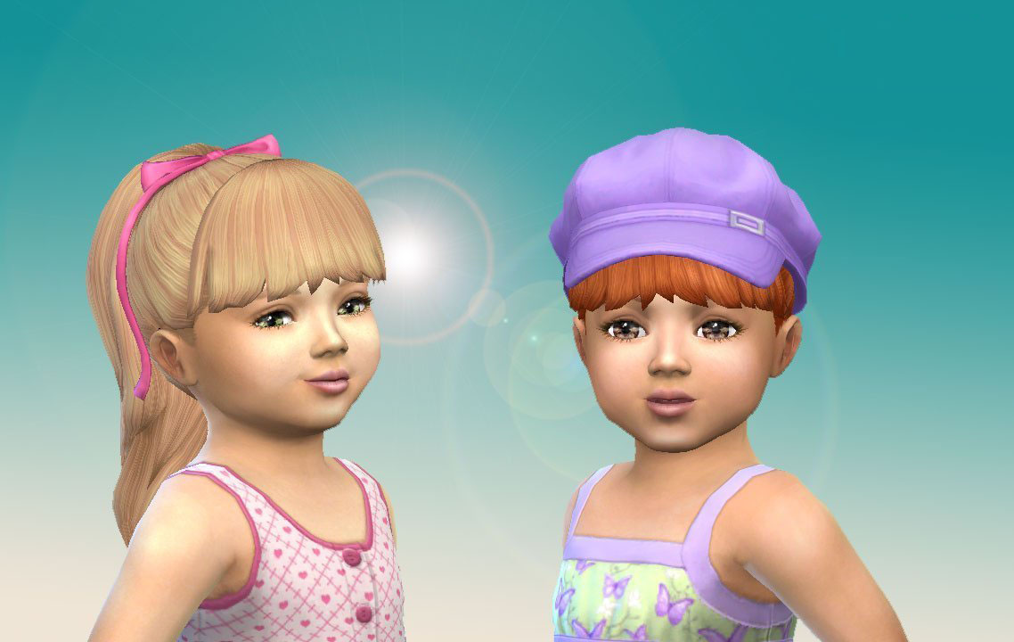 High Ponytail with Bangs for Toddlers