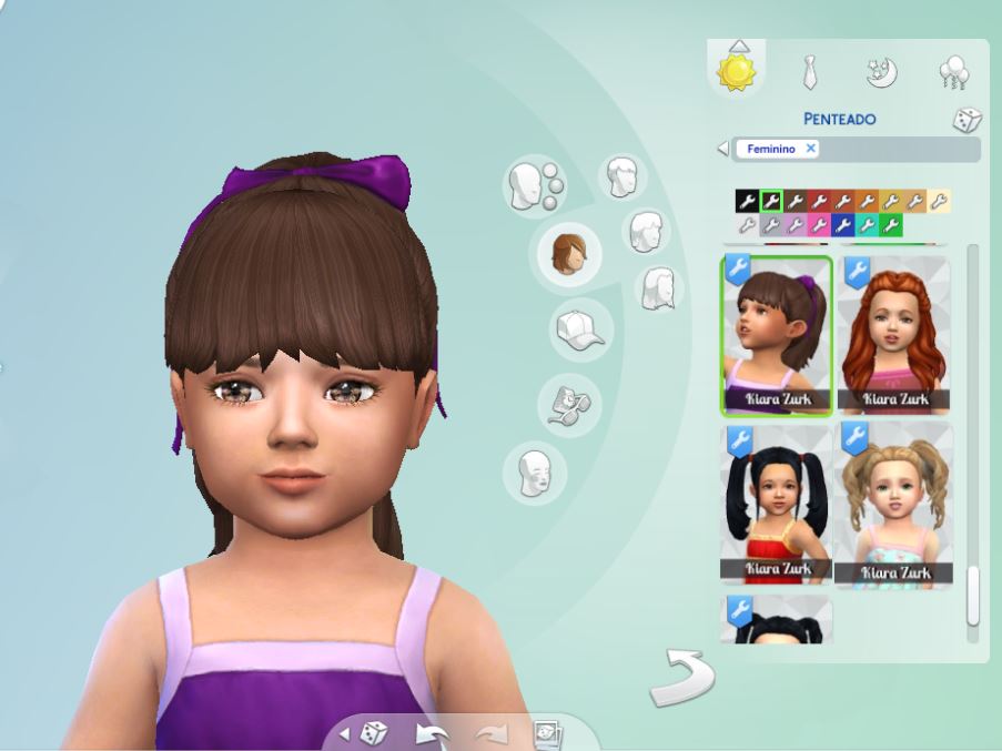 High Ponytail with Bangs for Toddlers CAS