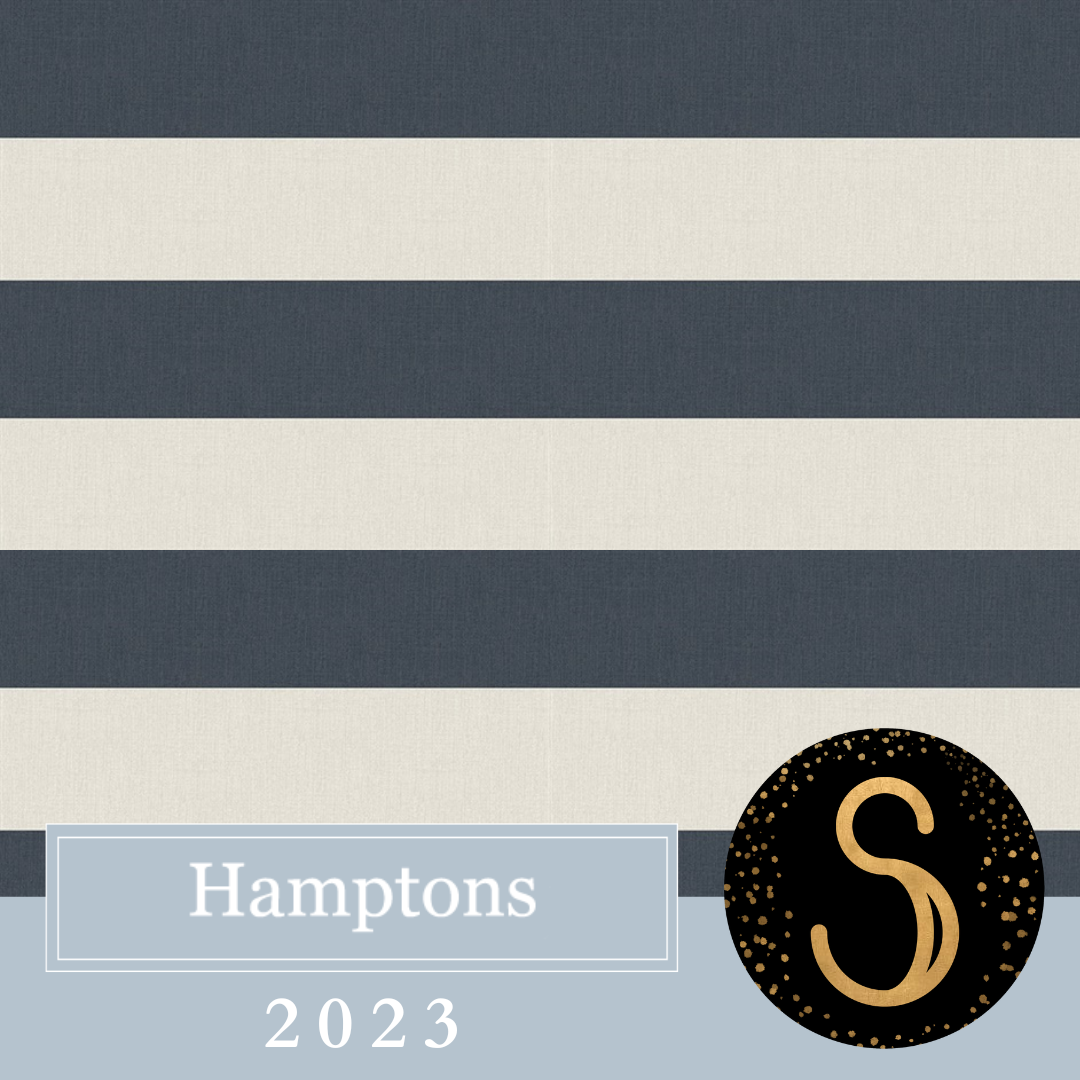  The Hamptons - Navy stripes - Wallpaper