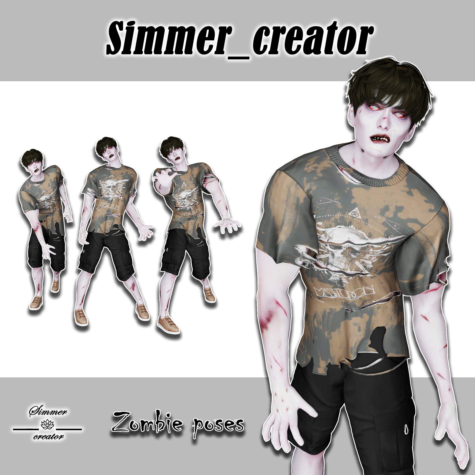 zombie poses male