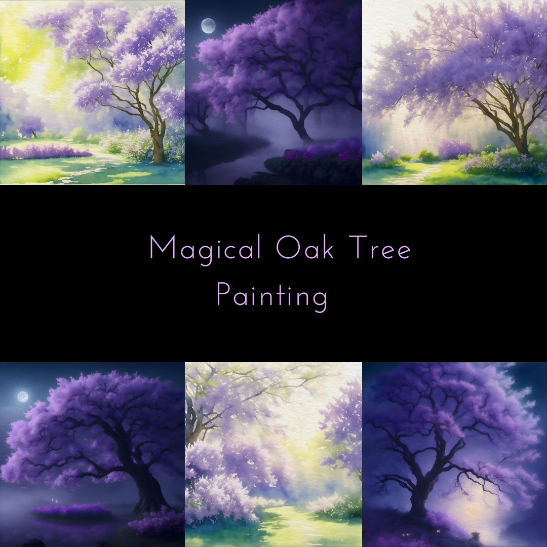 Magical Oak Tree Painting