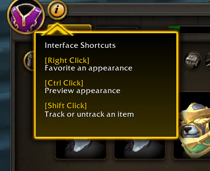 Disable Wardrobe Shortcut Tip